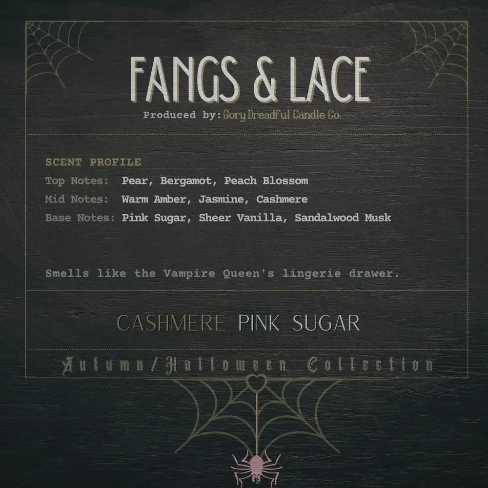 Fangs & Lace Sizzling Room Salt Crystal Potpourri: Cashmere Pink Sugar Scent